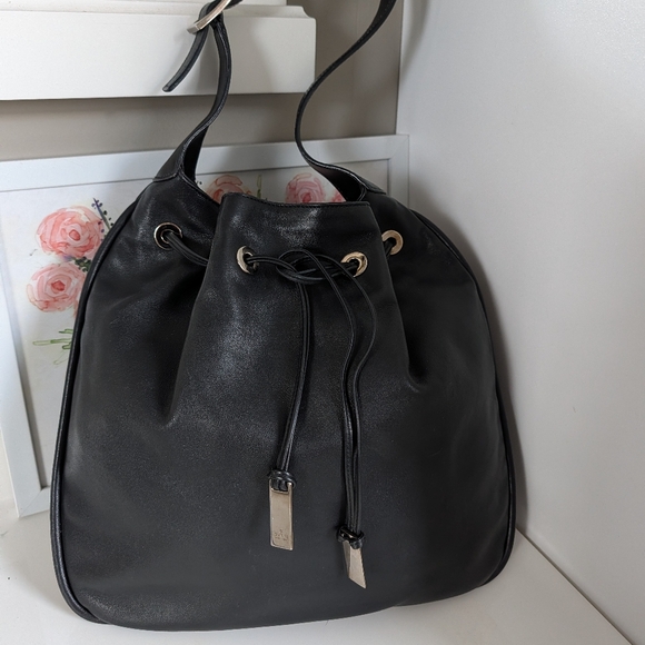 🖤 Vintage Y2K Gucci 001-4030 Genuine Smooth Leather Shoulder Satchel Bag, Black - Picture 3 of 16